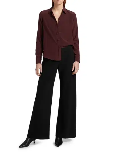 Nili Lotan Women's Marlow Wide-Leg Pants - Black - Size Large | Thumbnail 2 Nili Lotan Women's Marlow Wide-Leg Pants - Black - Size Large | Thumbnail 2