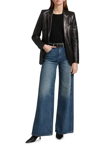 Nili Lotan Women's Salome Wide-Leg Jeans - Simon Wash | Thumbnail 2 Nili Lotan Women's Salome Wide-Leg Jeans - Simon Wash | Thumbnail 2