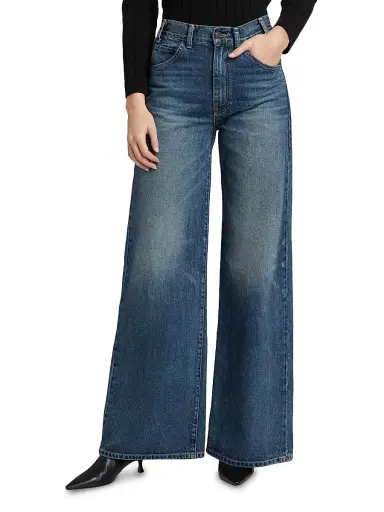 Nili Lotan Women's Salome Wide-Leg Jeans - Simon Wash | Thumbnail 3 Nili Lotan Women's Salome Wide-Leg Jeans - Simon Wash | Thumbnail 3