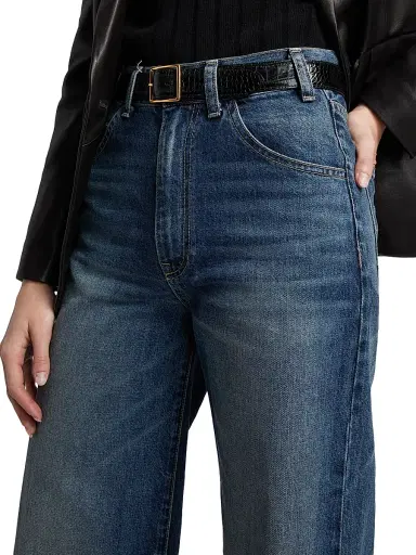 Nili Lotan Women's Salome Wide-Leg Jeans - Simon Wash | Thumbnail 6 Nili Lotan Women's Salome Wide-Leg Jeans - Simon Wash | Thumbnail 6