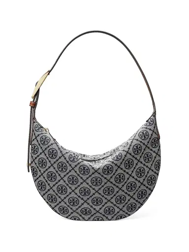 Tory Burch Women's T Monogram Printed Hobo Bag - Tory Navy | Thumbnail 1 Tory Burch Women's T Monogram Printed Hobo Bag - Tory Navy | Thumbnail 1