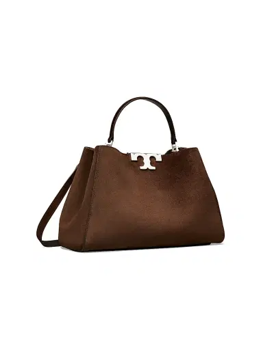Tory Burch Women's Eleanor Suede Satchel - Dark Cocoa | Thumbnail 4