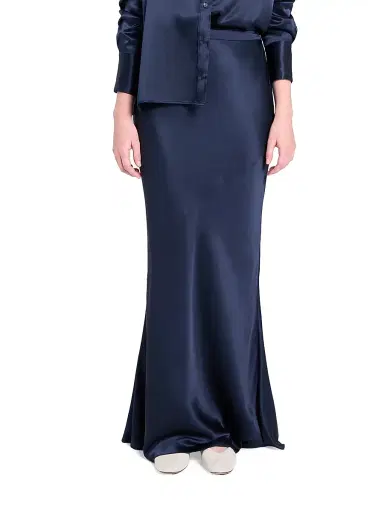 TWP Women's My Endless Love Satin Maxi Skirt - Night Sky - Size 12 | Thumbnail 3