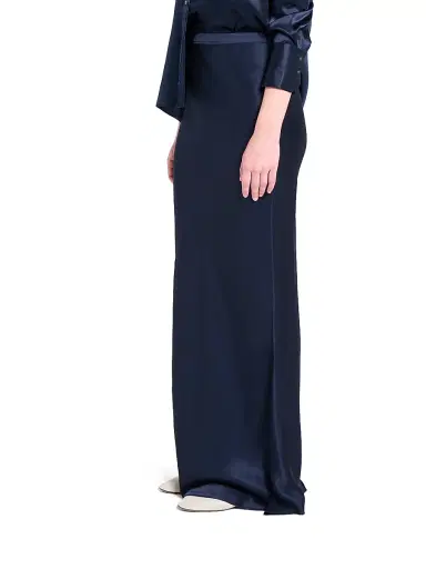 TWP Women's My Endless Love Satin Maxi Skirt - Night Sky - Size 12 | Thumbnail 4
