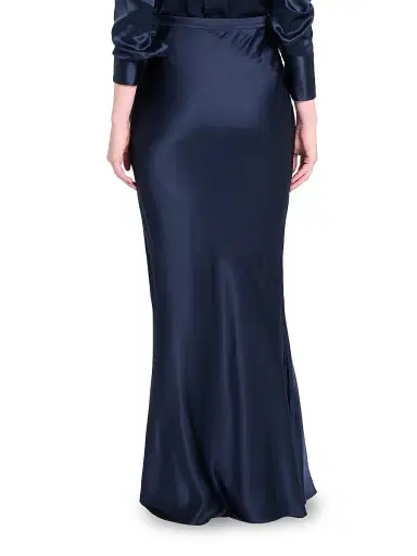TWP Women's My Endless Love Satin Maxi Skirt - Night Sky - Size 12 | Thumbnail 5