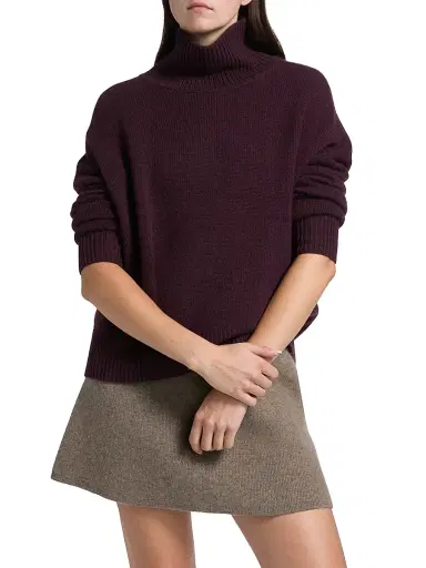 Lisa Yang Women's Heidi Relaxed-Fit Cashmere Sweater - Mahogany - Size Small | Thumbnail 3 Lisa Yang Women's Heidi Relaxed-Fit Cashmere Sweater - Mahogany - Size Small | Thumbnail 3