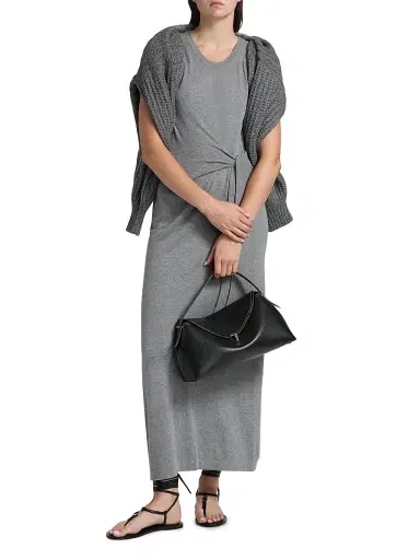 Lisa Yang Women's Deep Cloud Cotton-Cashmere Tie-Waist Maxi-Dress - Deep Cloud | Thumbnail 3 Lisa Yang Women's Deep Cloud Cotton-Cashmere Tie-Waist Maxi-Dress - Deep Cloud | Thumbnail 3