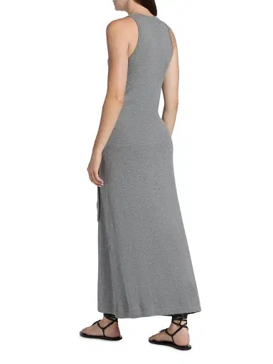 Lisa Yang Women's Deep Cloud Cotton-Cashmere Tie-Waist Maxi-Dress - Deep Cloud | Thumbnail 5 Lisa Yang Women's Deep Cloud Cotton-Cashmere Tie-Waist Maxi-Dress - Deep Cloud | Thumbnail 5