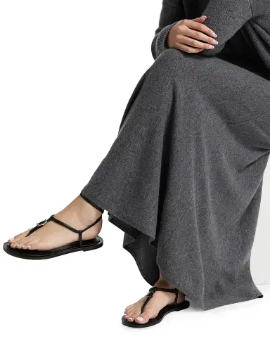 Lisa Yang Women's Flared Cashmere Maxi Skirt - Graphite - Size Small | Thumbnail 6 Lisa Yang Women's Flared Cashmere Maxi Skirt - Graphite - Size Small | Thumbnail 6