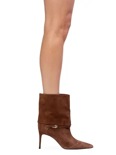 Black Suede Studio Women's Simone 80MM Suede Boots - Brownie Suede | Thumbnail 6 Black Suede Studio Women's Simone 80MM Suede Boots - Brownie Suede | Thumbnail 6