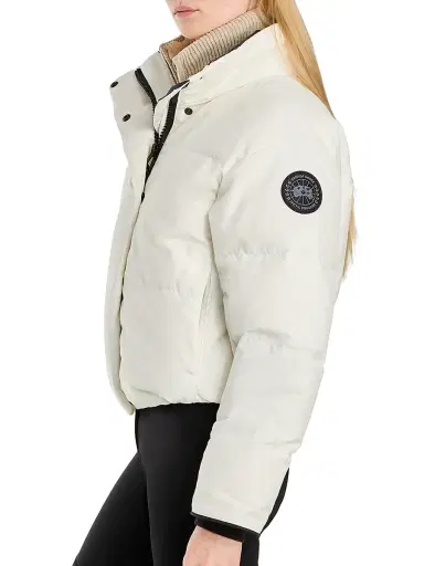 Canada Goose Women's Grandview Crop Jacket - North Star White Black - Size XS | Thumbnail 4
