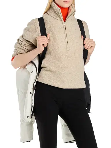 Canada Goose Women's Grandview Crop Jacket - North Star White Black - Size XS | Thumbnail 6