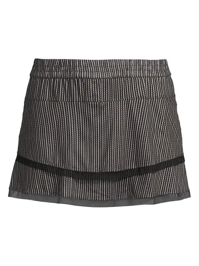 Lucky in Love Women's Stripe It Up High-Waist Pinstripe Skort