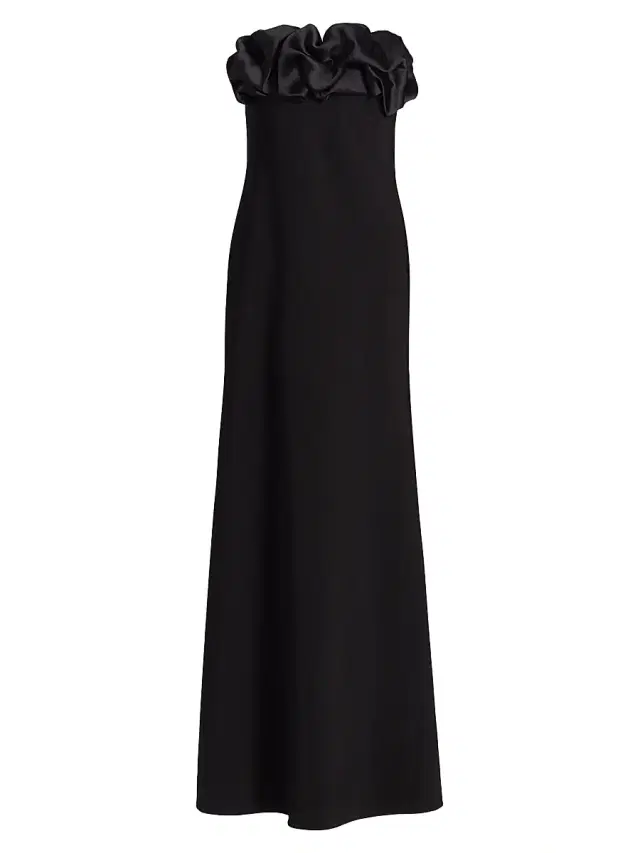 Women's Eve Crepe & Satin Strapless Gown