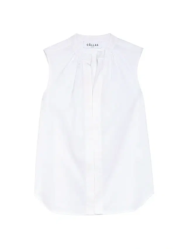 Callas Milano Women's Olympia Sleeveless Poplin Top - White