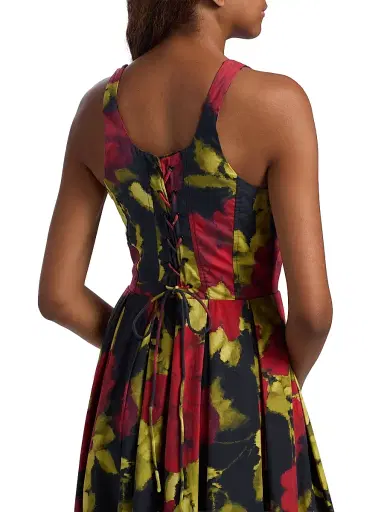 AZEEZA Women's Aishani Floral Poplin Midi-Dress - Red Rose - Size Medium | Thumbnail 6 AZEEZA Women's Aishani Floral Poplin Midi-Dress - Red Rose - Size Medium | Thumbnail 6