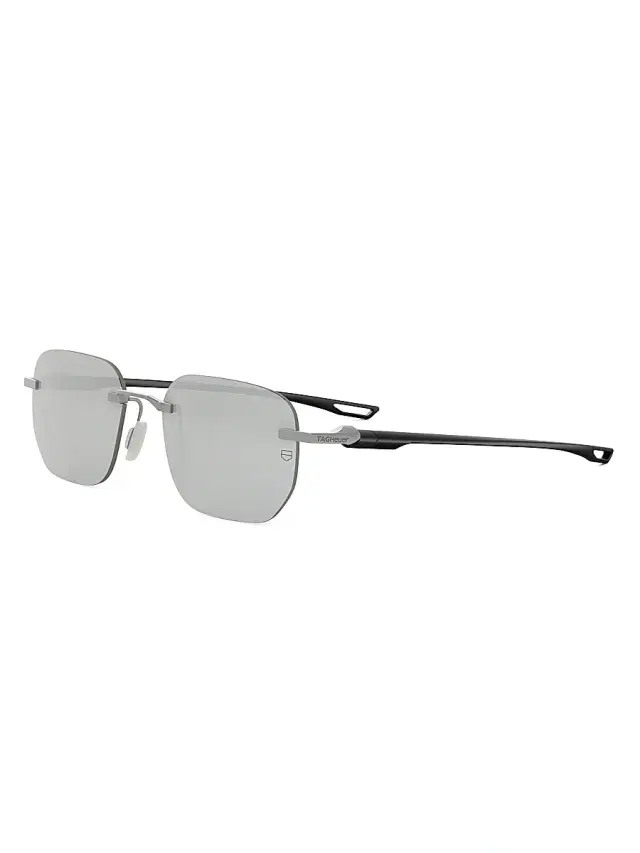 Men's Mini Vingt Sept 55MM Rectangular Sunglasses - Black Grey Men's Mini Vingt Sept 55MM Rectangular Sunglasses - Black Grey