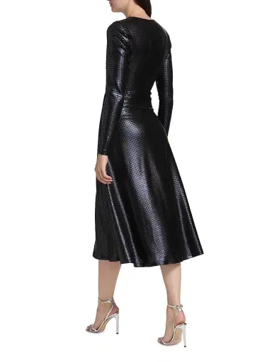 PRABAL GURUNG Women's Embellished Twist-Front Midi-Dress - Black - Size XS | Thumbnail 5 PRABAL GURUNG Women's Embellished Twist-Front Midi-Dress - Black - Size XS | Thumbnail 5