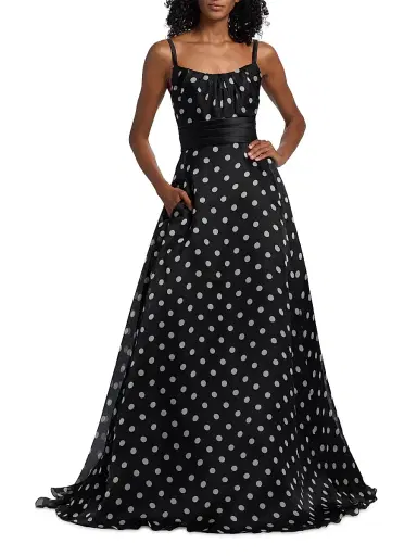 PAMELLA ROLAND Women's Polka Dot Organza Ballgown | Thumbnail 2 PAMELLA ROLAND Women's Polka Dot Organza Ballgown | Thumbnail 2