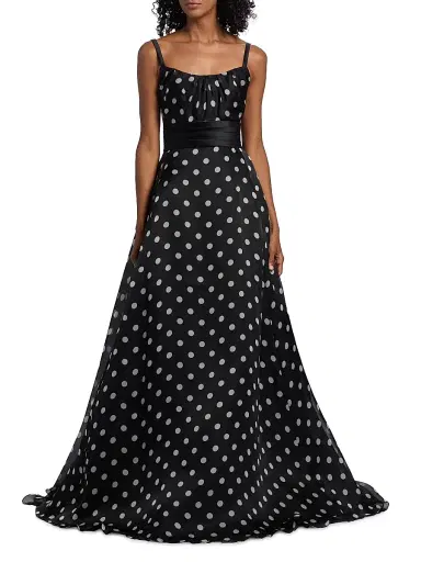 PAMELLA ROLAND Women's Polka Dot Organza Ballgown | Thumbnail 3 PAMELLA ROLAND Women's Polka Dot Organza Ballgown | Thumbnail 3