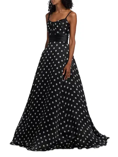 PAMELLA ROLAND Women's Polka Dot Organza Ballgown | Thumbnail 4 PAMELLA ROLAND Women's Polka Dot Organza Ballgown | Thumbnail 4
