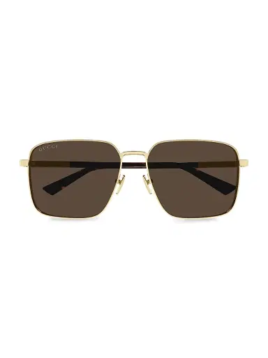 Gucci Women's Subtle Web 60MM Square Sunglasses - Gold Brown | Thumbnail 2 Gucci Women's Subtle Web 60MM Square Sunglasses - Gold Brown | Thumbnail 2