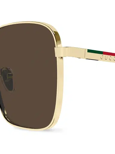 Gucci Women's Subtle Web 60MM Square Sunglasses - Gold Brown | Thumbnail 3 Gucci Women's Subtle Web 60MM Square Sunglasses - Gold Brown | Thumbnail 3