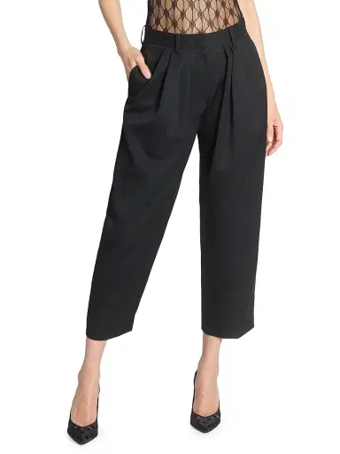 Isabel Marant Women's Janice Wool Crop Trousers - Black - Size 10 | Thumbnail 3 Isabel Marant Women's Janice Wool Crop Trousers - Black - Size 10 | Thumbnail 3