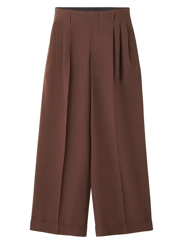 Men's Wide-Leg Flannel Pants - Mocha