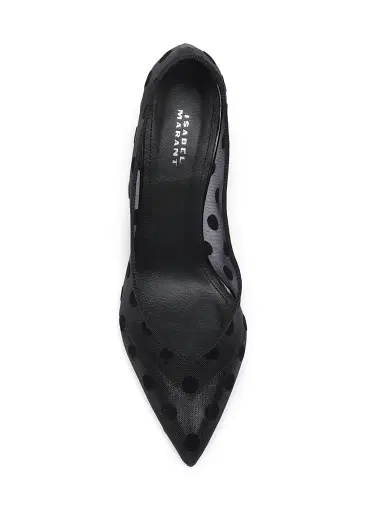 Isabel Marant Women's Pristy 90MM Polka-Dotted Mesh Pumps | Thumbnail 4