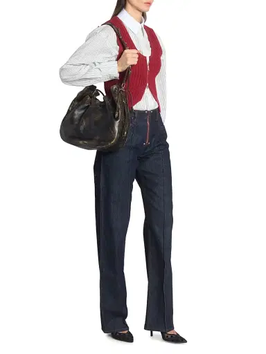 Isabel Marant Women's Bolton Leather Hobo Bag | Thumbnail 2