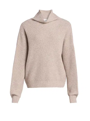 Isabel Marant Women's Brooke Merino Wool-Cashmere Turtleneck Sweater - Beige - Size 12 | Thumbnail 1