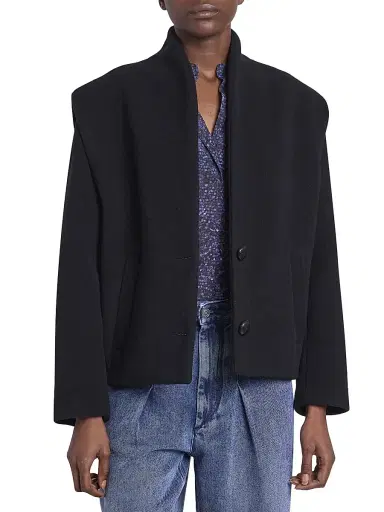 Isabel Marant Women's Dyogo Wool-Blend Cardigan - Black | Thumbnail 3 Isabel Marant Women's Dyogo Wool-Blend Cardigan - Black | Thumbnail 3