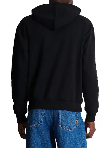 Balmain Men's Logo Script Hoodie - Black White | Thumbnail 5 Balmain Men's Logo Script Hoodie - Black White | Thumbnail 5