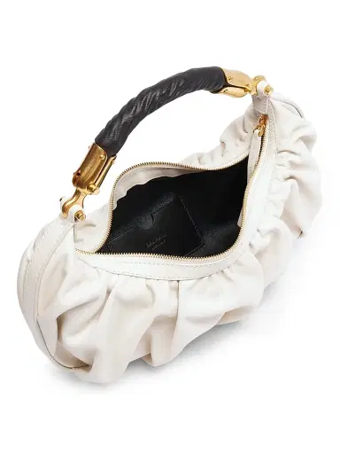 Balmain Women's Ebene Leather Top Handle Bag - Creme | Thumbnail 3 Balmain Women's Ebene Leather Top Handle Bag - Creme | Thumbnail 3