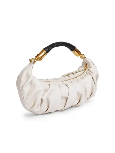 Balmain Women's Ebene Leather Top Handle Bag - Creme | Thumbnail 4 Balmain Women's Ebene Leather Top Handle Bag - Creme | Thumbnail 4