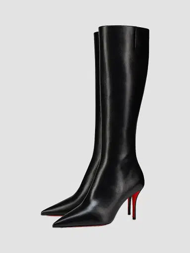 Christian Louboutin Women's Miss Z Botta 80MM Leather Knee High Boots - Black - Size 12 | Thumbnail 2 Christian Louboutin Women's Miss Z Botta 80MM Leather Knee High Boots - Black - Size 12 | Thumbnail 2