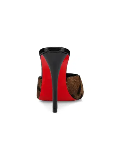 Christian Louboutin Women's Miss Z 100MM Calf Leather Mule Sandals - Brown | Thumbnail 3 Christian Louboutin Women's Miss Z 100MM Calf Leather Mule Sandals - Brown | Thumbnail 3