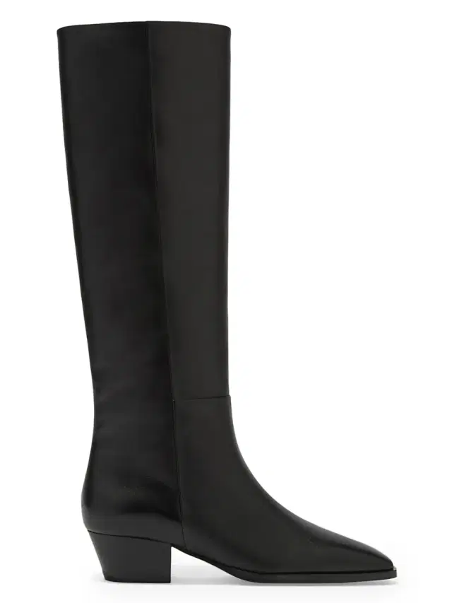 Aeyde Women's Medea 40MM Leather Knee-High Boots - Black