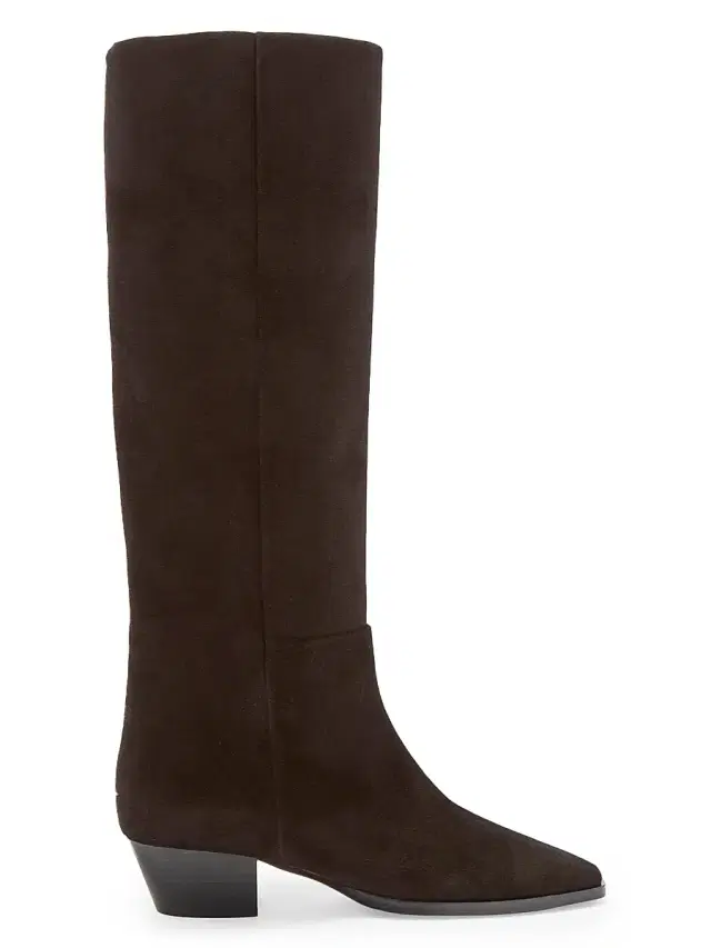 Aeyde Women's Medea 40MM Suede Knee-High Boots - Moka