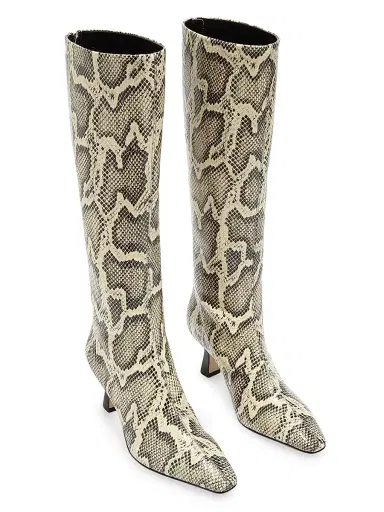 aeyde Women's Klea 40MM Snakeskin-Embossed Leather Knee-High Boots | Thumbnail 2 aeyde Women's Klea 40MM Snakeskin-Embossed Leather Knee-High Boots | Thumbnail 2