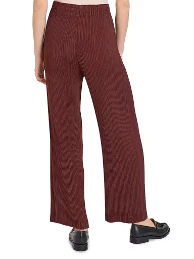 Issey Miyake Women's Hatching Pleated Pants - Dark Brown | Thumbnail 5 Issey Miyake Women's Hatching Pleated Pants - Dark Brown | Thumbnail 5
