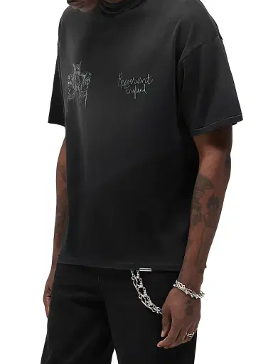 Represent Men's Legacy Hand Drawn Thoroughbred Dogs T-Shirt - Aged Black - Size XL | Thumbnail 3