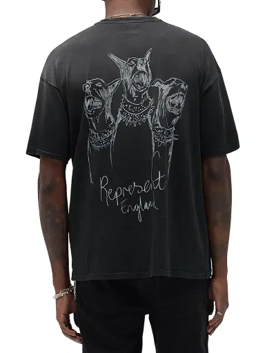 Represent Men's Legacy Hand Drawn Thoroughbred Dogs T-Shirt - Aged Black - Size XL | Thumbnail 5