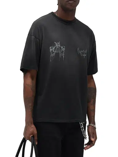 Represent Men's Legacy Hand Drawn Thoroughbred Dogs T-Shirt - Aged Black - Size XL | Thumbnail 8