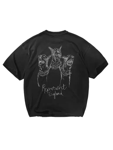 Represent Men's Legacy Hand Drawn Thoroughbred Dogs T-Shirt - Aged Black - Size XL | Thumbnail 1