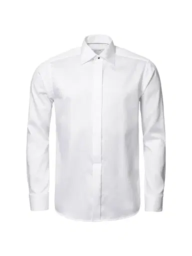 Eton Men's Contemporary-Fit Diamond-Weave Formal Shirt - White - Size 18.5 | Thumbnail 4 Eton Men's Contemporary-Fit Diamond-Weave Formal Shirt - White - Size 18.5 | Thumbnail 4