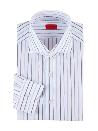 Isaia Men's Righe E Quadri Classic Cotton Shirt | Thumbnail 1