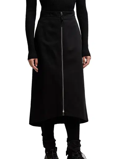 Moncler Genius Women's Moncler x EE72 by Edward Enninful Skirt in Gabardine - Black | Thumbnail 2