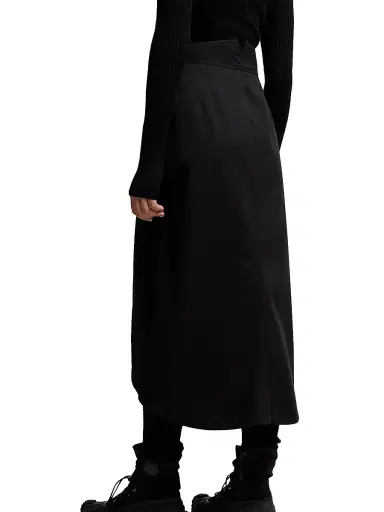 Moncler Genius Women's Moncler x EE72 by Edward Enninful Skirt in Gabardine - Black | Thumbnail 4